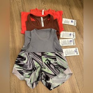 Lululemon tank and shorts set sales